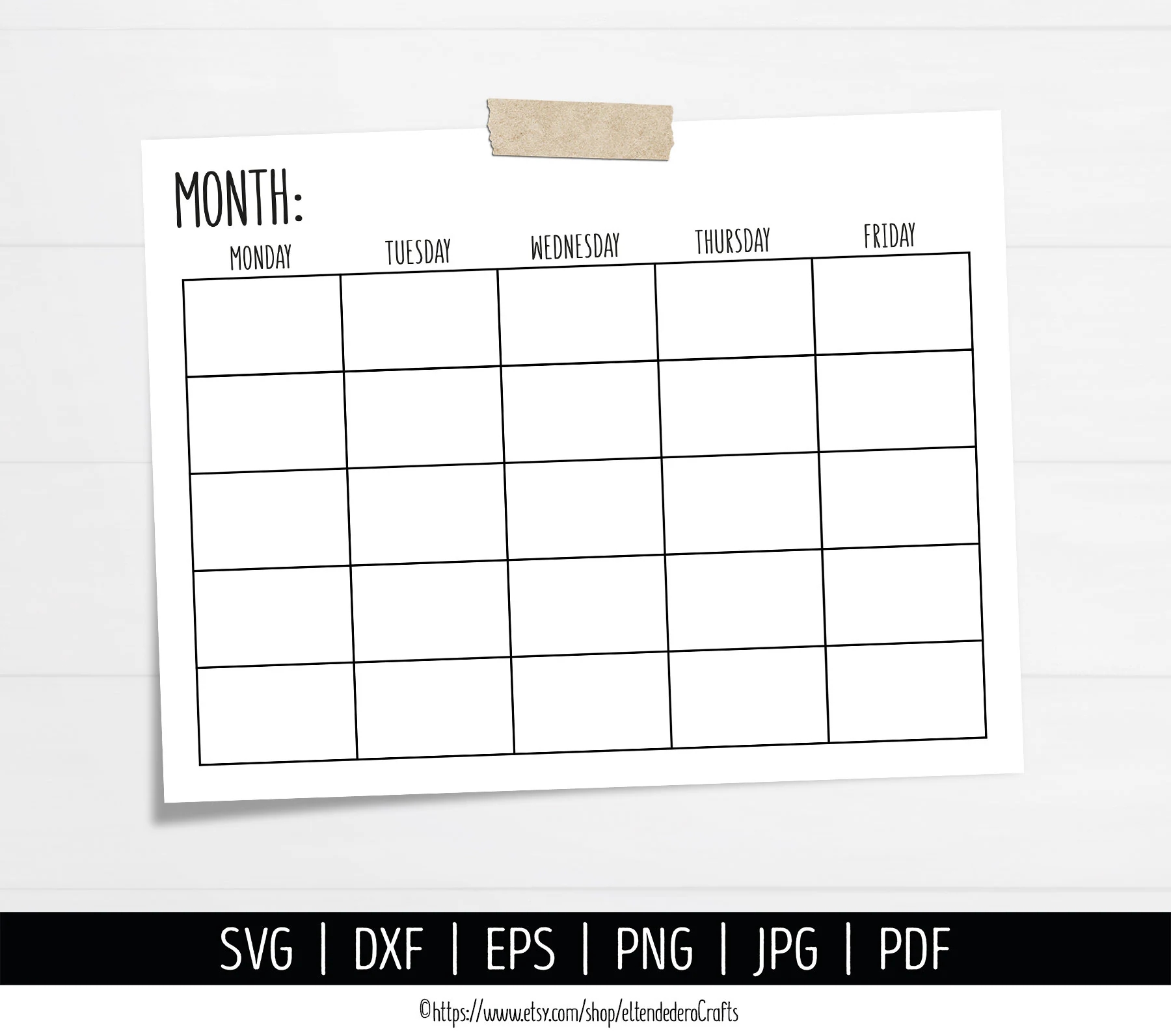 Monday Friday Calendars 2025 Etsy Monday Friday Calendars 2025 Etsy