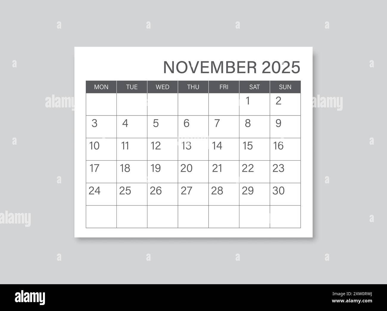 November 2025 Stock Vector Images Alamy
