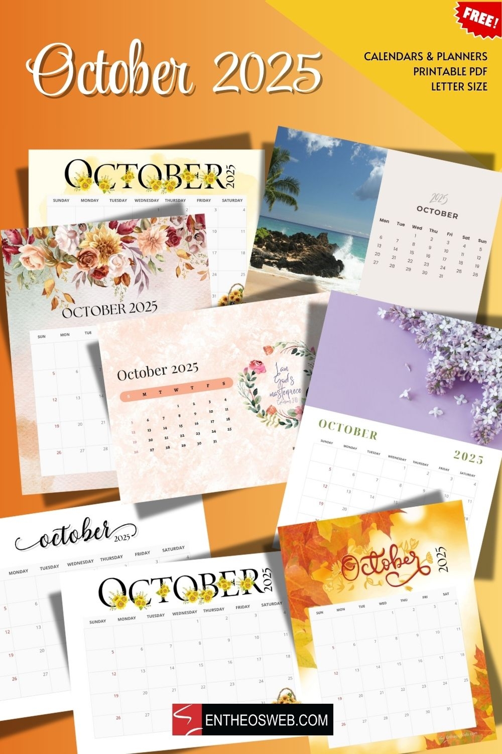 October 2025 Calendar Printables EntheosWeb
