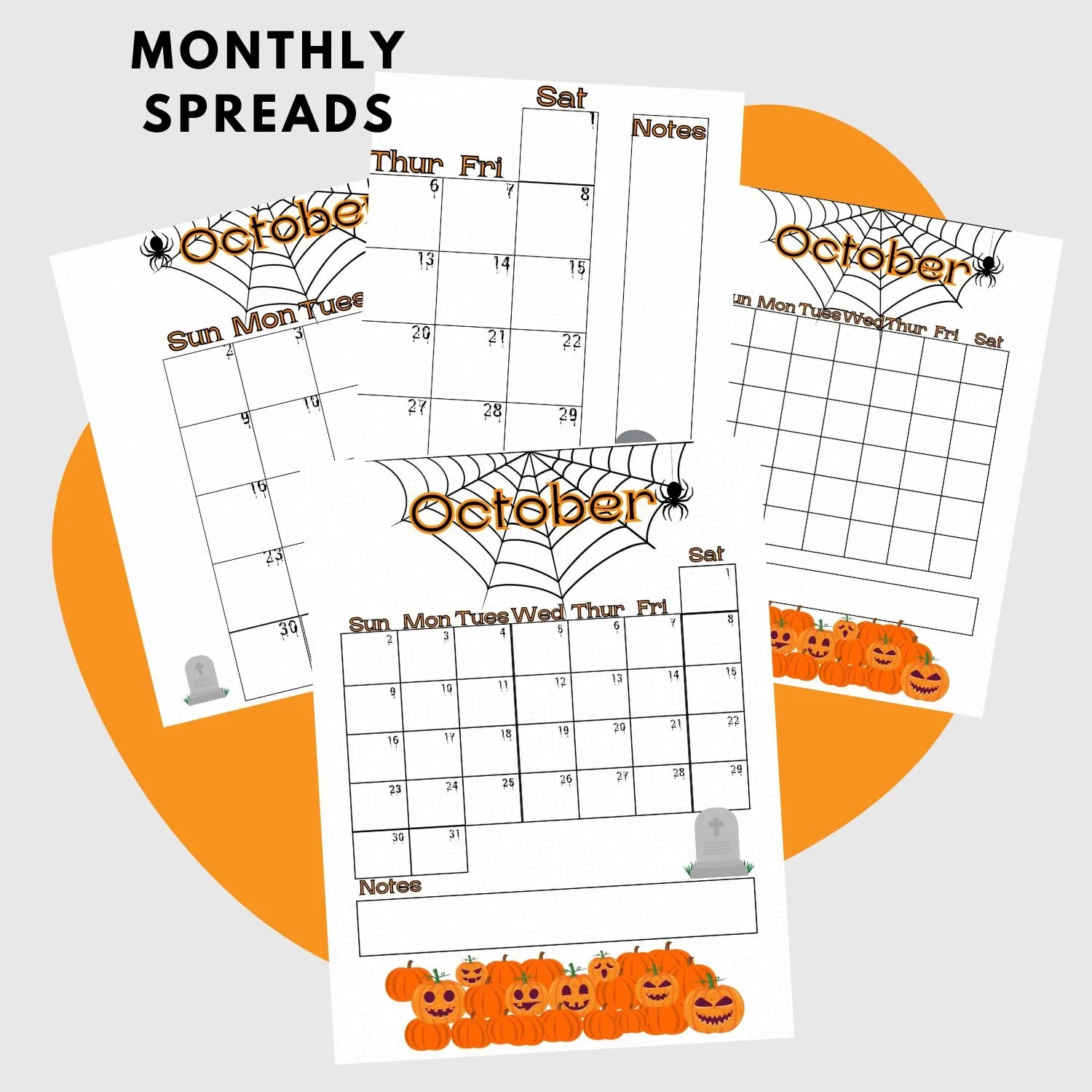 Free Printable October Printable Calendar Bujo