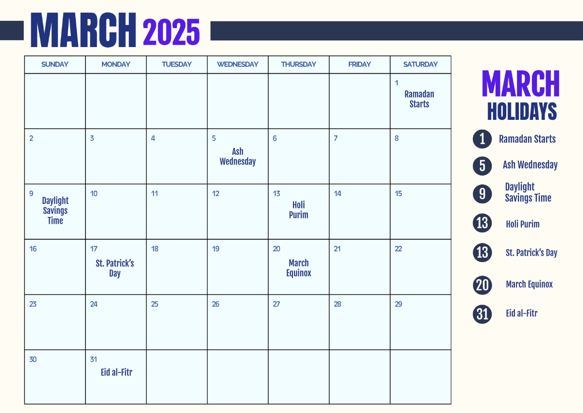 Page 2 Free March 2026 Calendar Templates Editable And Printable