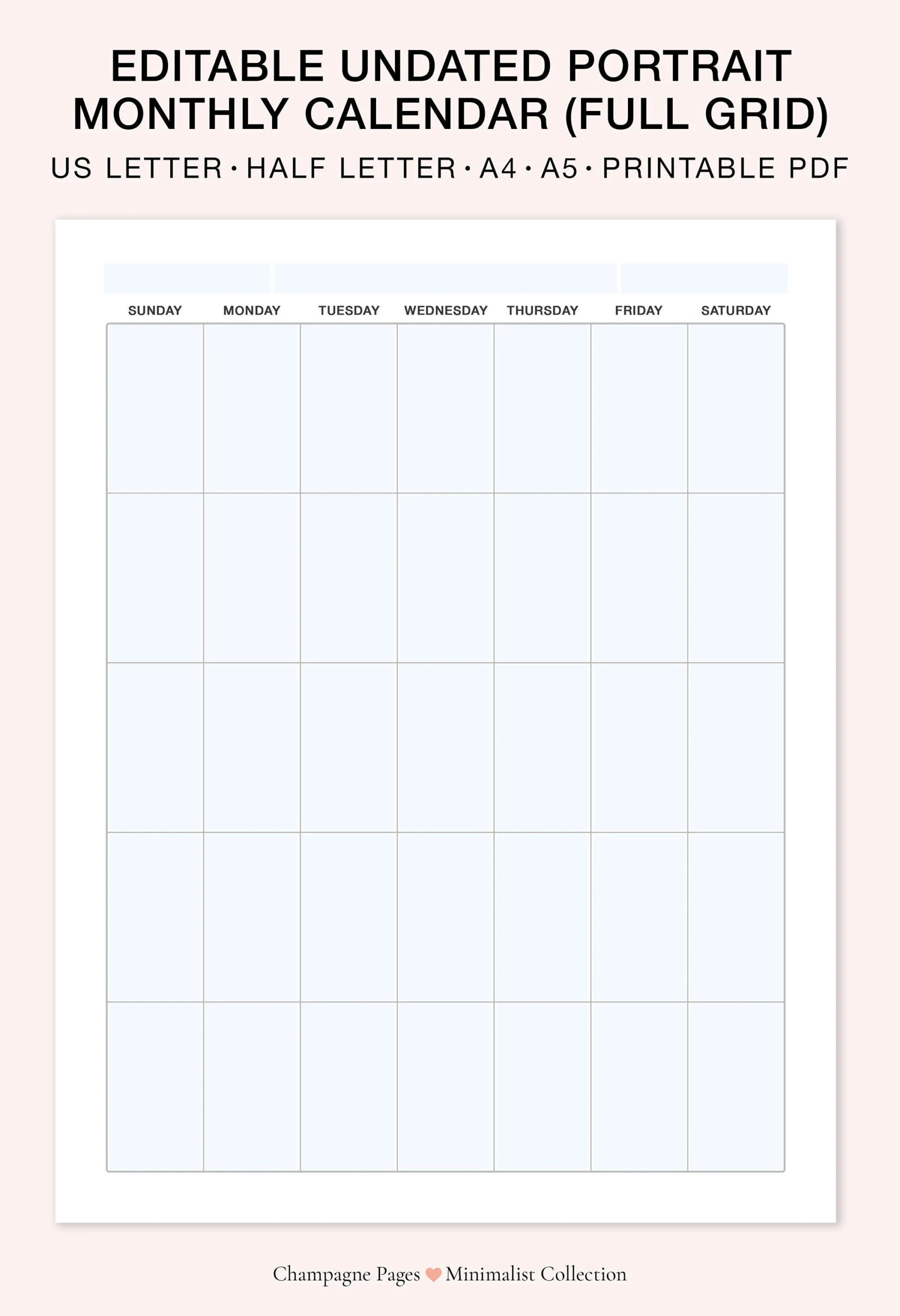 portrait editable fillable monthly calendar printable blank portrait editable fillable monthly calendar printable blank