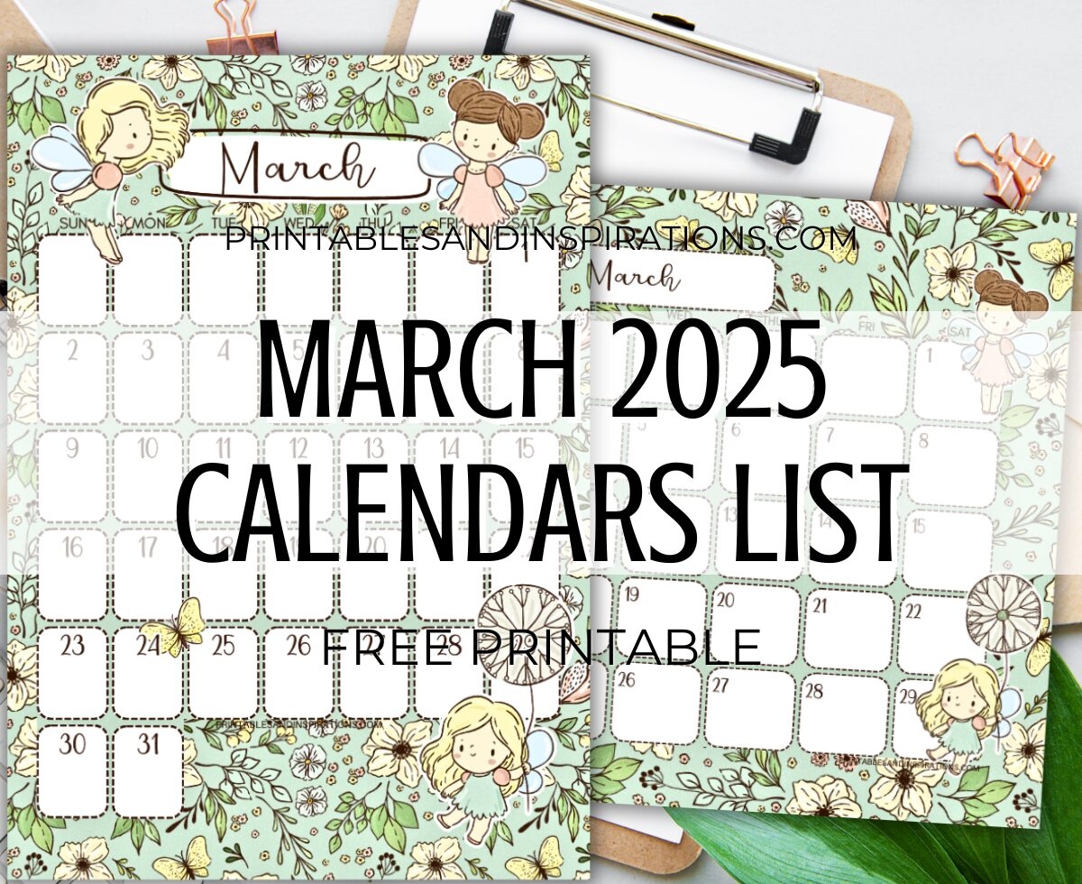 2025 Free Printable Calendar Pdf