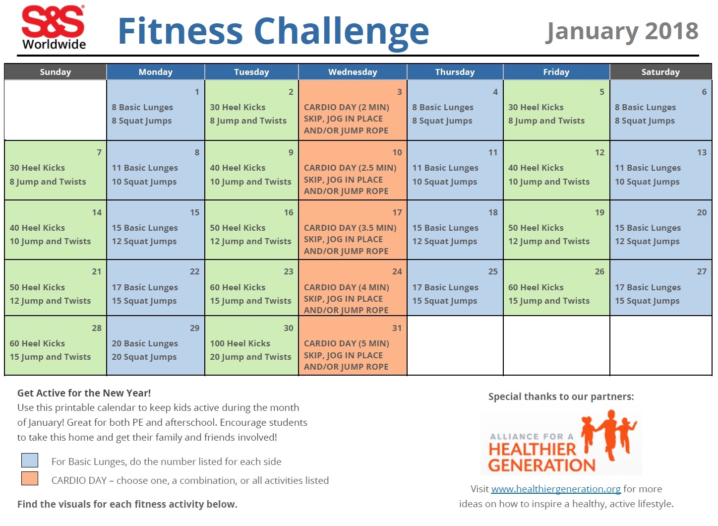 Printable Fitness Challenge Calendar For Kids Keeping Students Active S S Blog Printable Fitness Challenge Calendar For Kids Keeping Students Active S S Blog