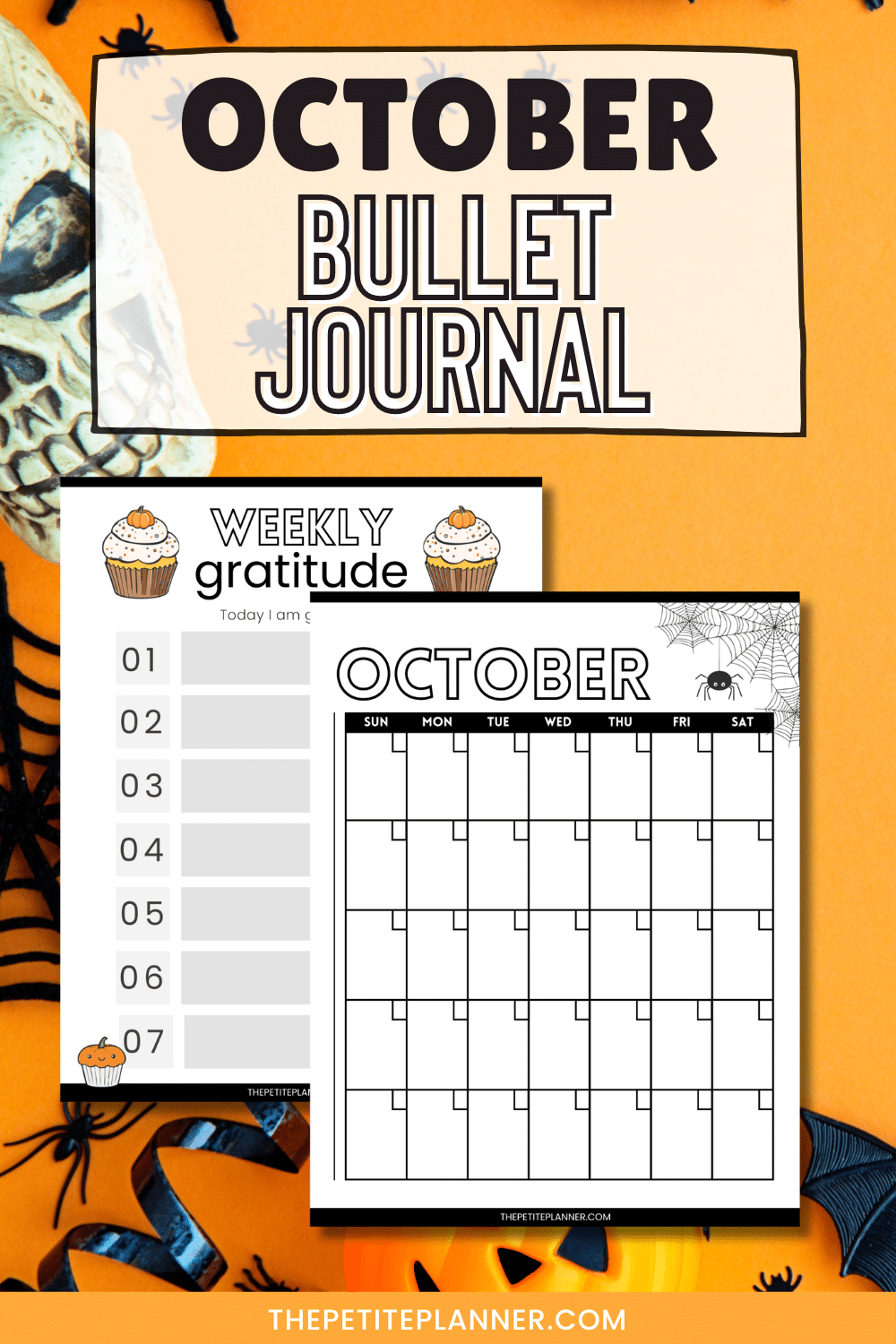 Printable October Planner Pages Calendar Habit Tracker 