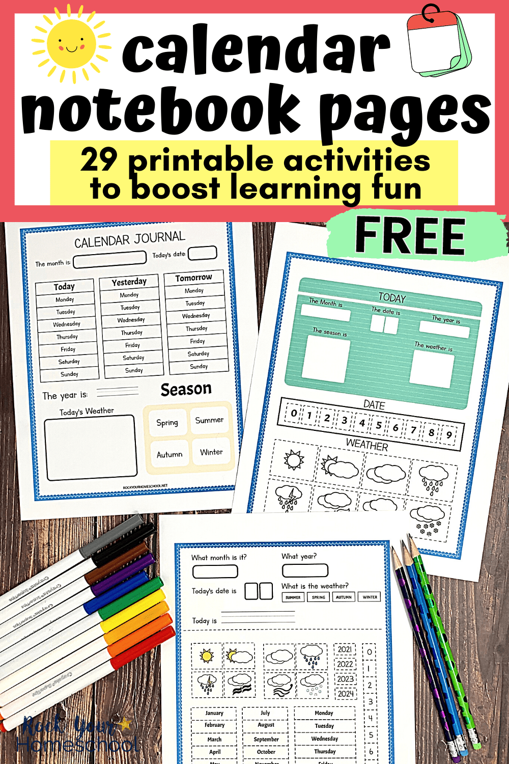 Printable Student Calendar Pages Free Set For Super Learning Fun Printable Student Calendar Pages Free Set For Super Learning Fun