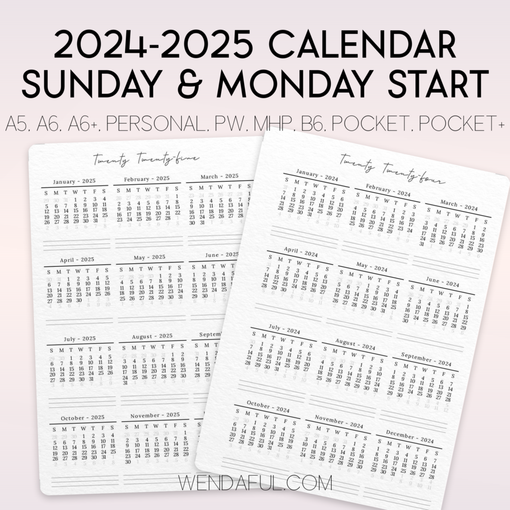 Free Printable 2025 Calendar Inserts
