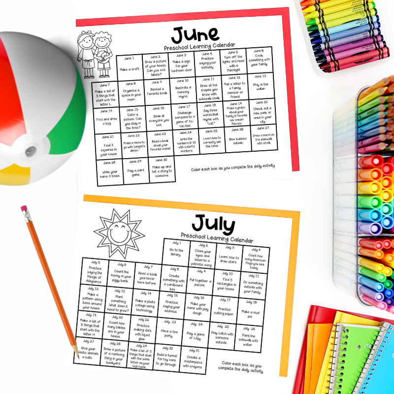 Summer Learning Calendar For Kids 2024 Edition Sarah Chesworth