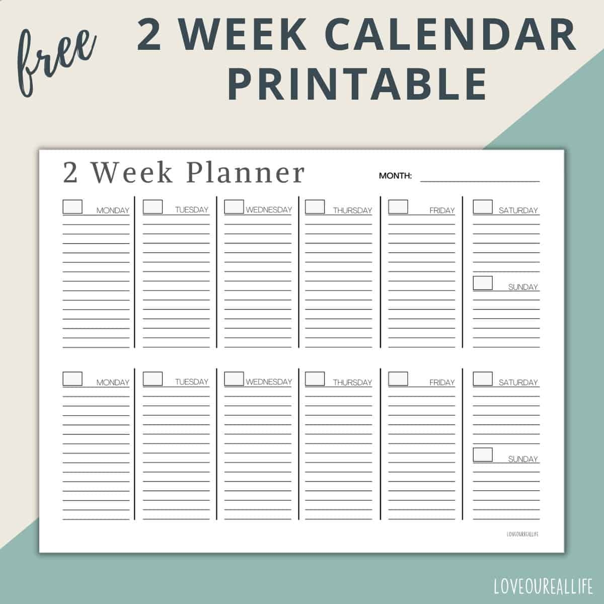 Printable Calendar Week