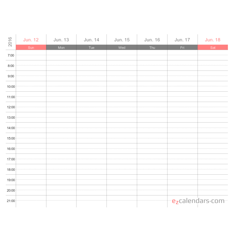 Two Weeks Appointment Schedule Template Weekly Planner For 2025 EzCalendars