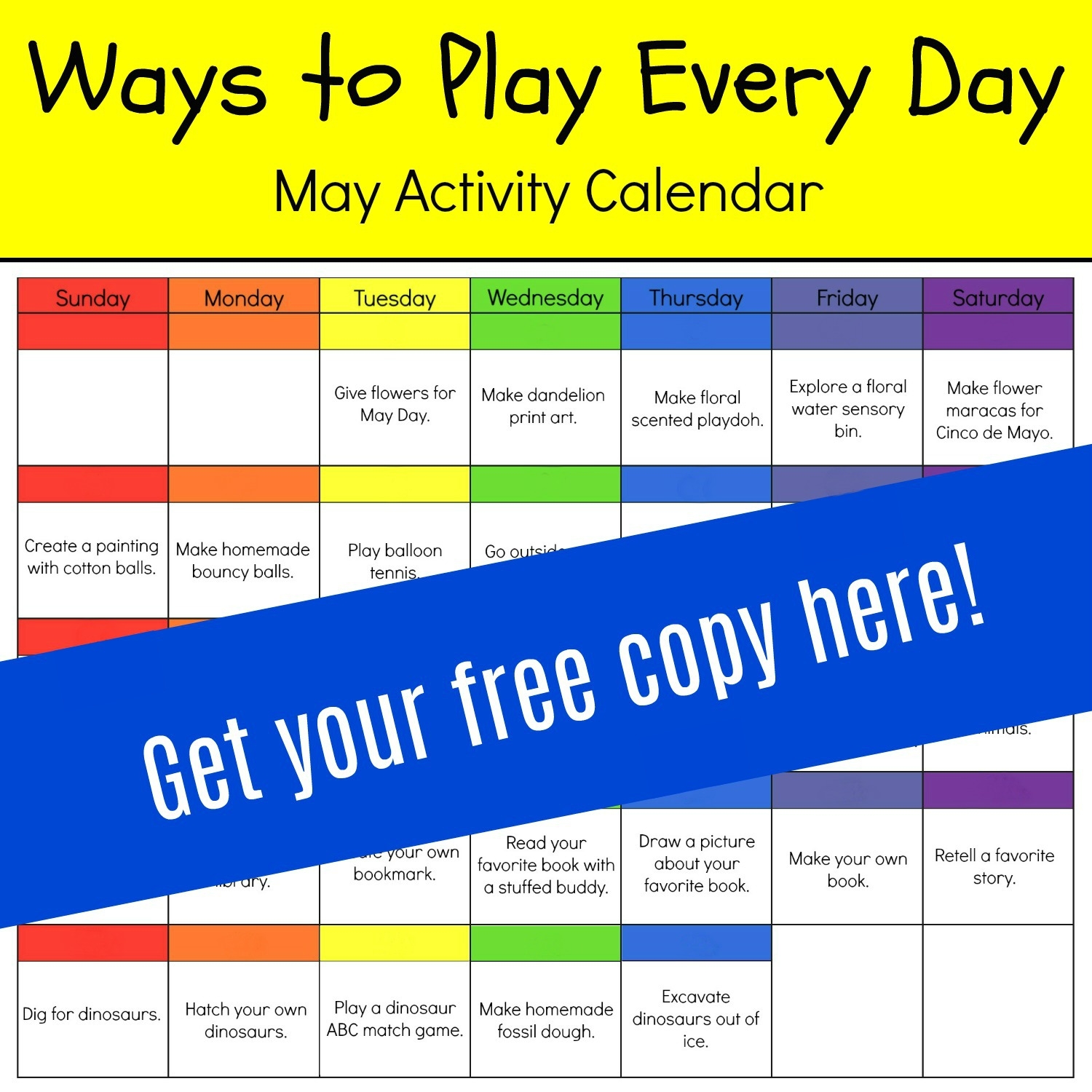 Ways To Play Everyday May Activity Calendar For Preschoolers The Preschool Toolbox Blog Ways To Play Everyday May Activity Calendar For Preschoolers The Preschool Toolbox Blog