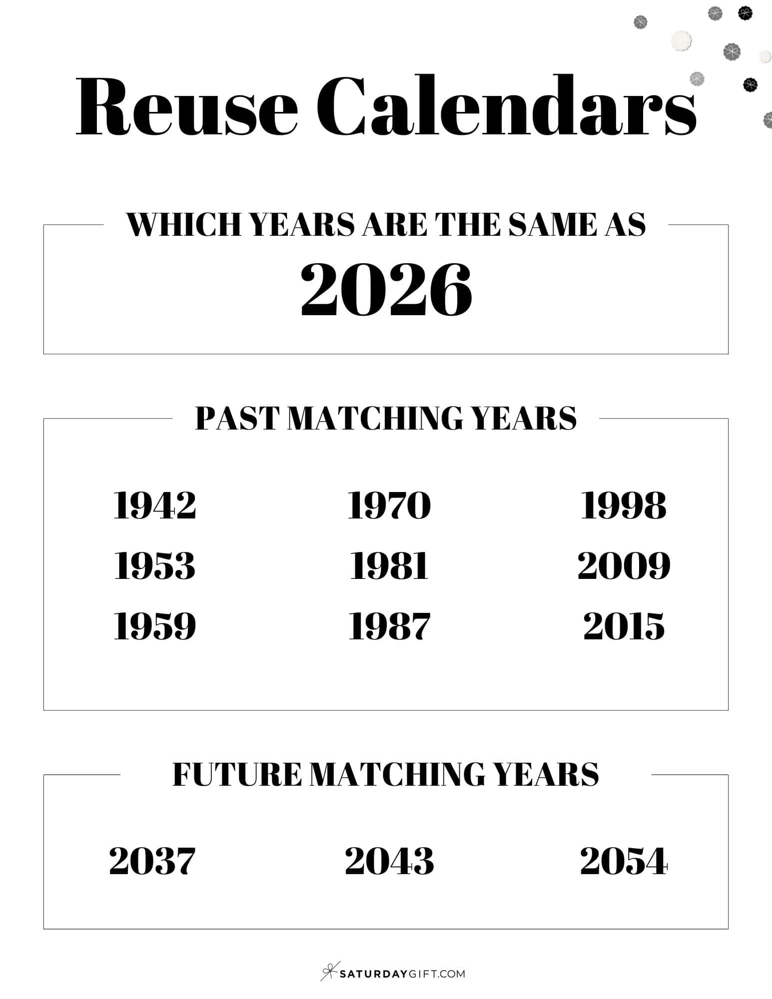 What Calendar Can I Reuse For 2026 What Year Is The Same As 2026 
