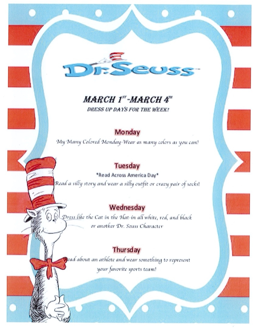 Dr Seuss Printable Free Calendar