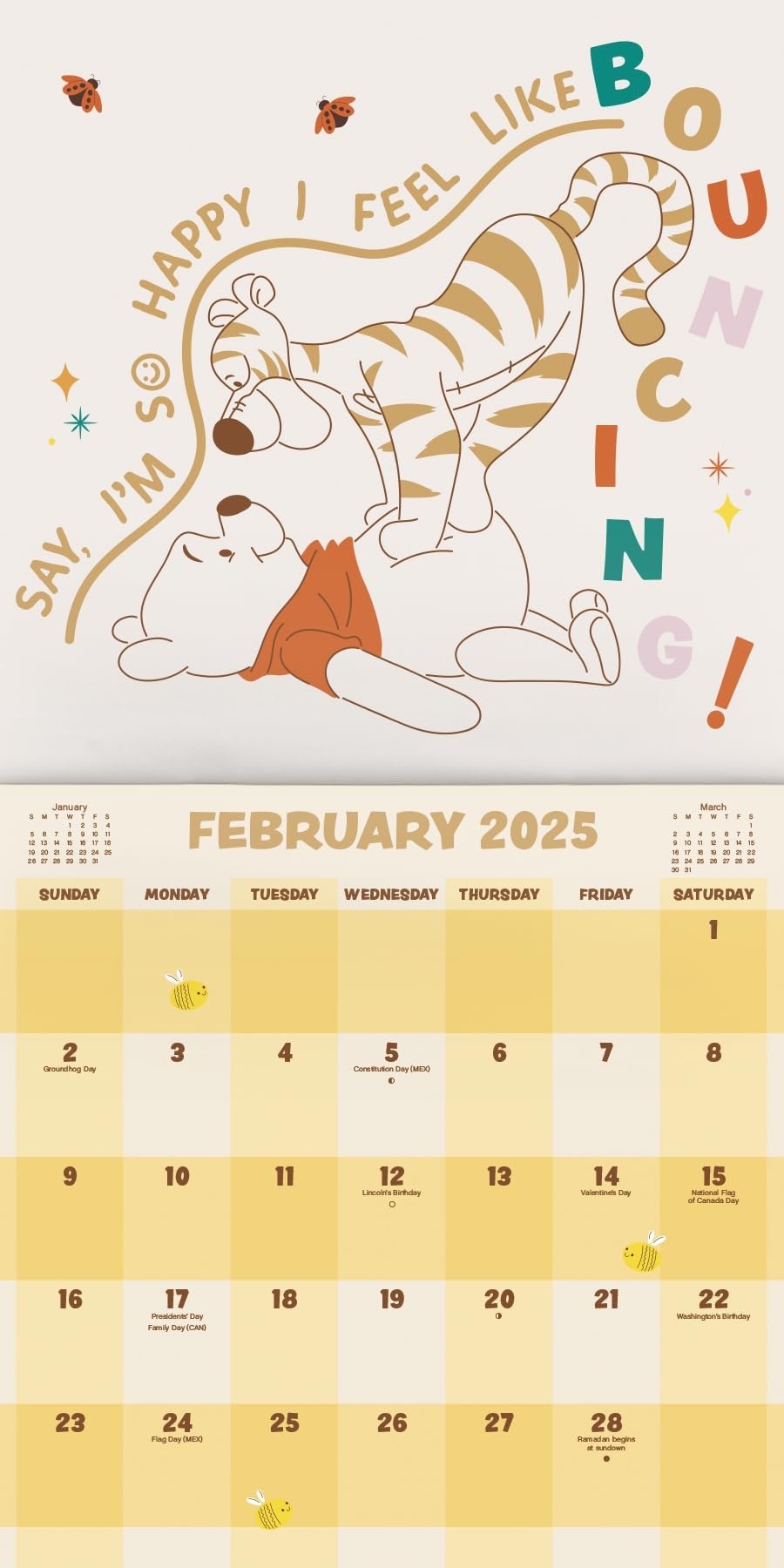 Winnie The Pooh Calendar 2025 Deluxe 2025 Winnie The Pooh Wall Calendar Bundle With Over 100 Calendar Stickers Winnie The Pooh Gifts Office Supplies Wall Calendars Amazon au