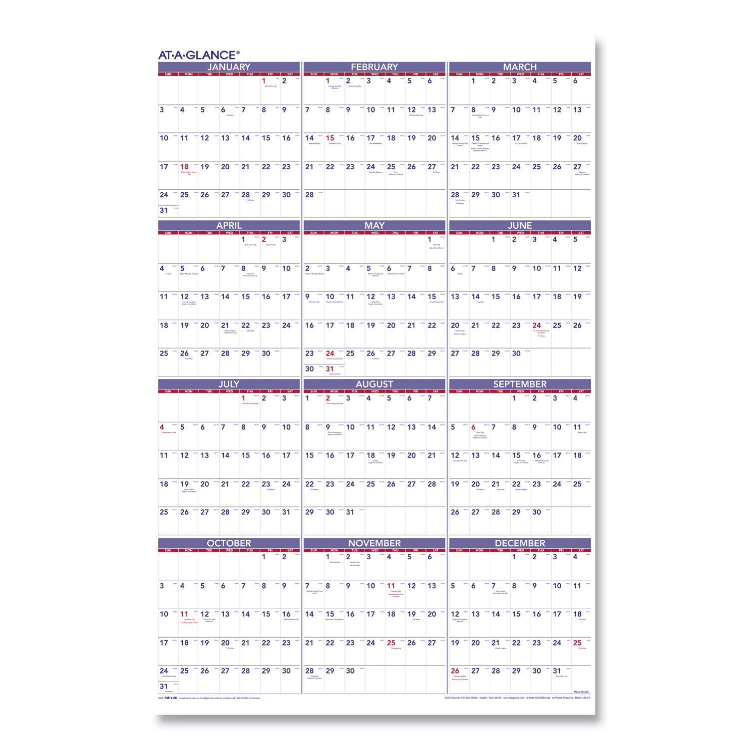 Free Printable 2025 Wall Calendar